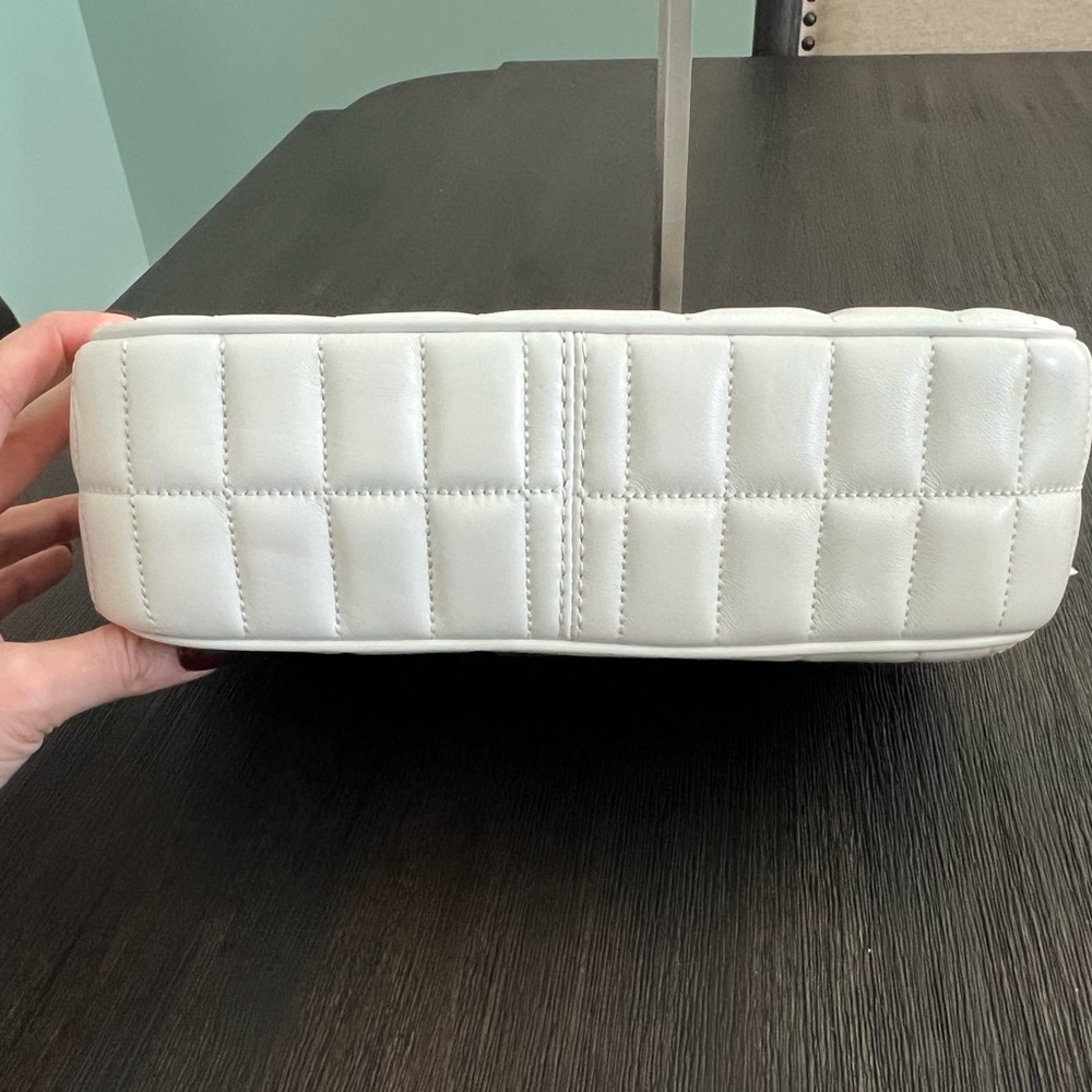 Michael Kors Tribeca Large Quilted Leather Shoulder Bag in Optic White - Picture 7 of 12